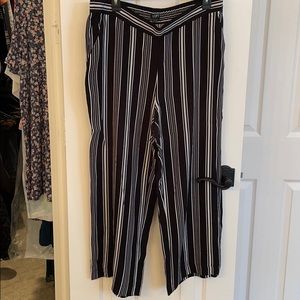 Loft Striped Fluid Ankle Pants